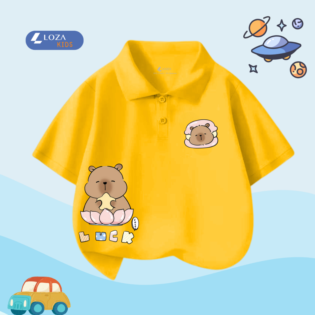 Áo polo bé trai in hình Capy Luck - Loza Kids PL3097_thumbnail_4