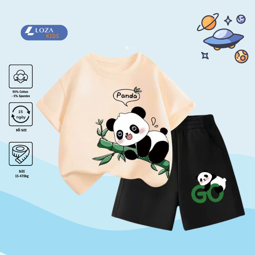 Bộ đồ bé trai in hình Gấu Panda -  Loza Kids SB233_thumbnail_13