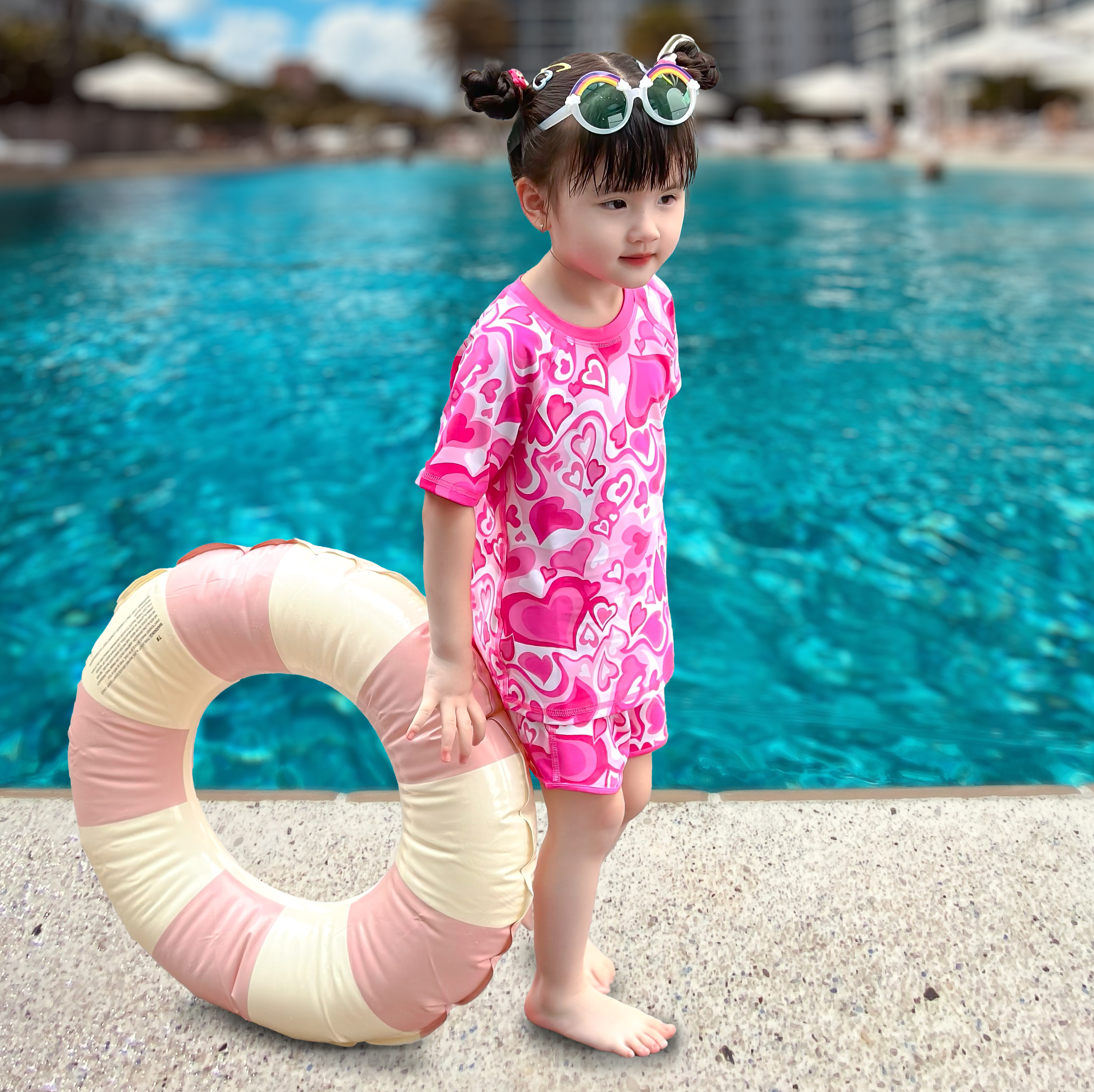 ĐỒ BƠI BÉ GÁI, BỘ BƠI BÉ GÁI TAY NGẮN KÍN ĐÁO QUẦN ĐÙI AO CẤP NARSIS KA23008 NARSIS CHẤT LIỆU THO..._thumbnail_3