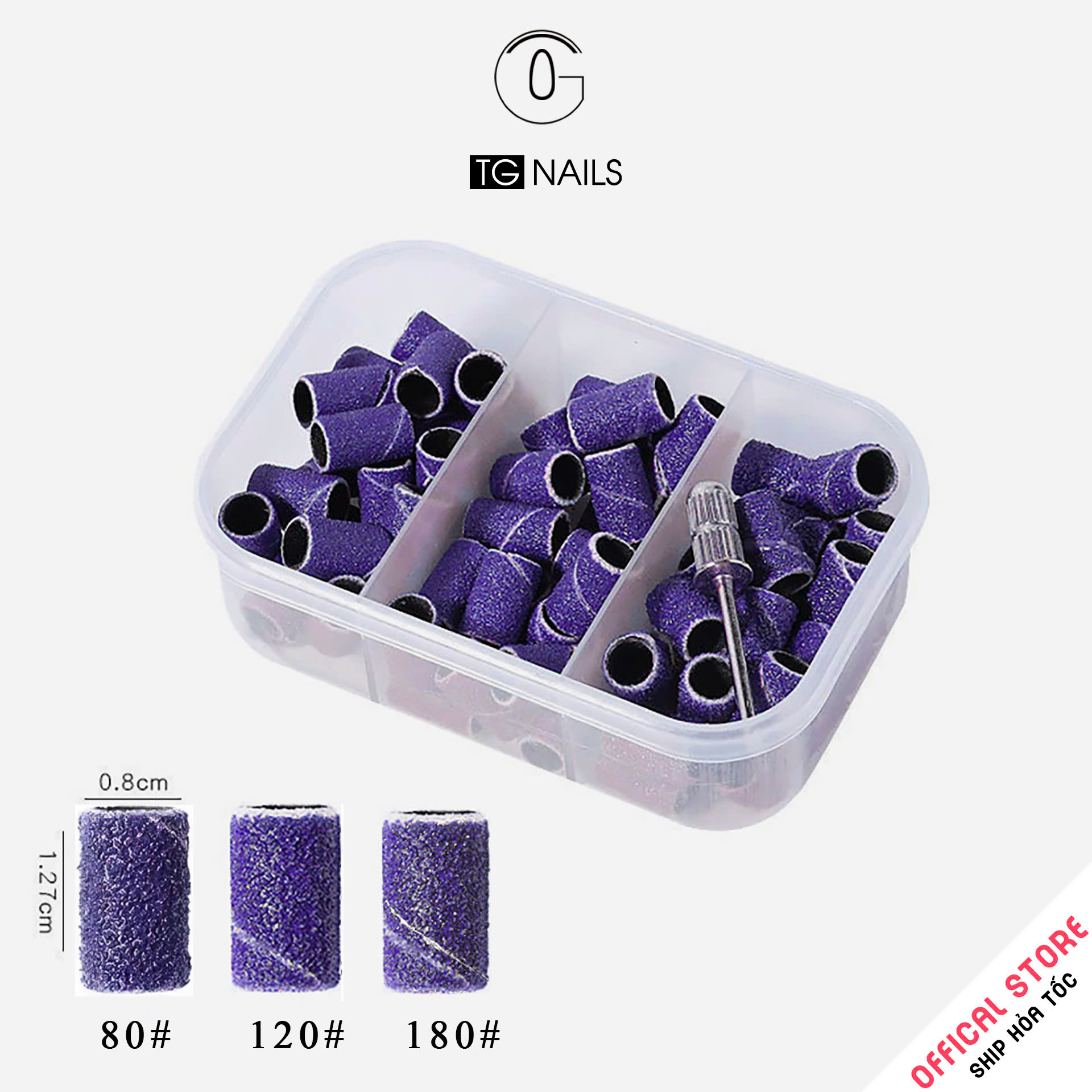 Bộ phận của máy mài: đầu giấy mài nhám, kt(12*3)mm(+/-10%) nhãn hiệu TG._thumbnail_2