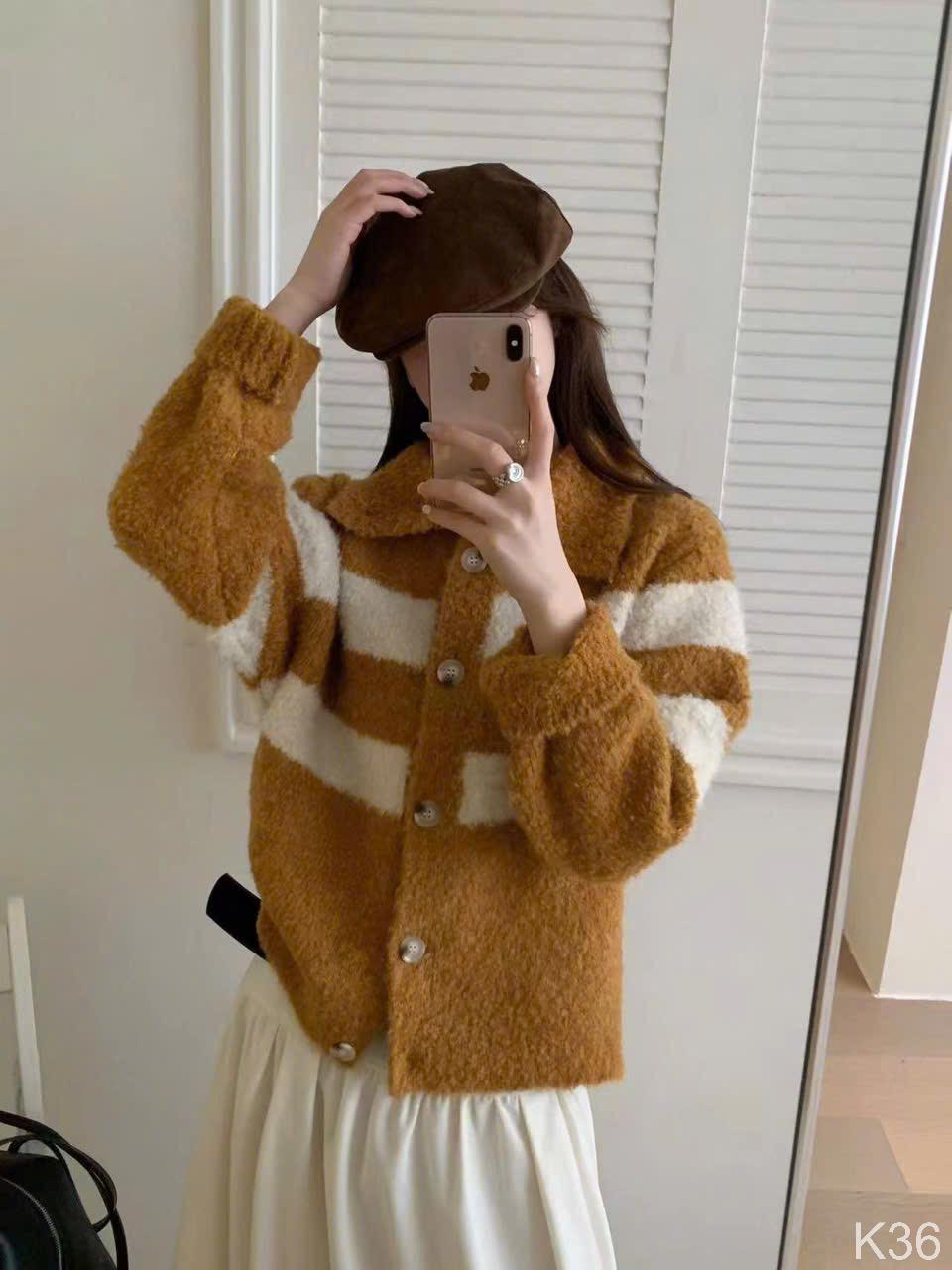 Áo len lông cổ bẻ - K36