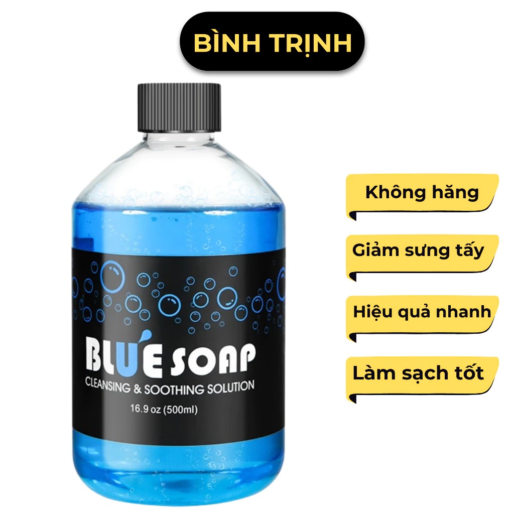 Bluesoap 500ml – Dung dịch bọt vệ sinh hình xăm chuyên dụng | Làm sạch – Kháng khuẩn – Lên màu đẹp