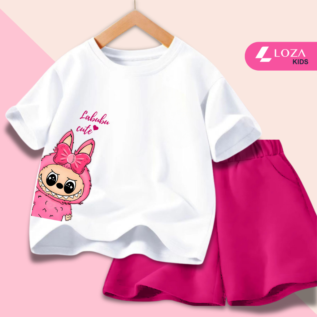 Bộ đồ bé gái in hình Kurumi, Labubu, My Melody... - Loza Kids BD009_thumbnail_7