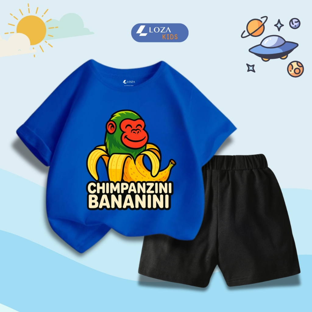 Bộ đồ bé trai in hình 'Chimpanzini Bananini' -  Loza Kids SB383_thumbnail_2