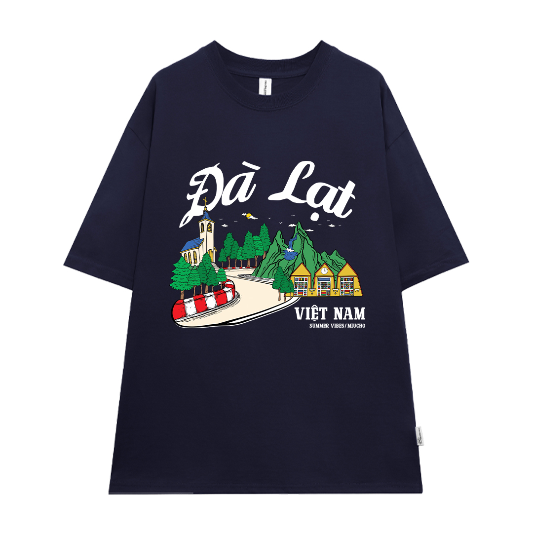 Áo thun du lịch Đà Lạt ATD1263 Miucho vải cotton thoáng mát in mix_thumbnail_17