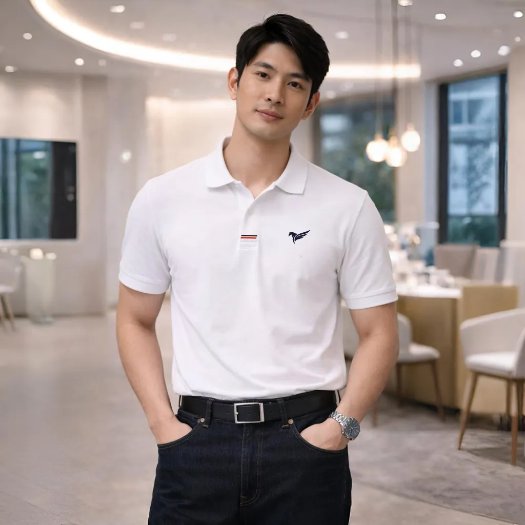 Áo polo nam regular Polux vải cá sấu thoáng mát đứng form 3361_thumbnail_2