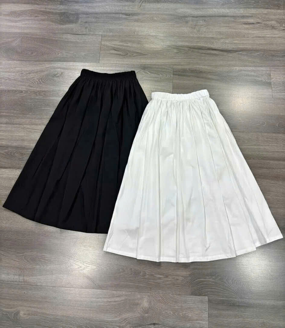 Chân váy dài lưng thun ( RÊU )_thumbnail_2