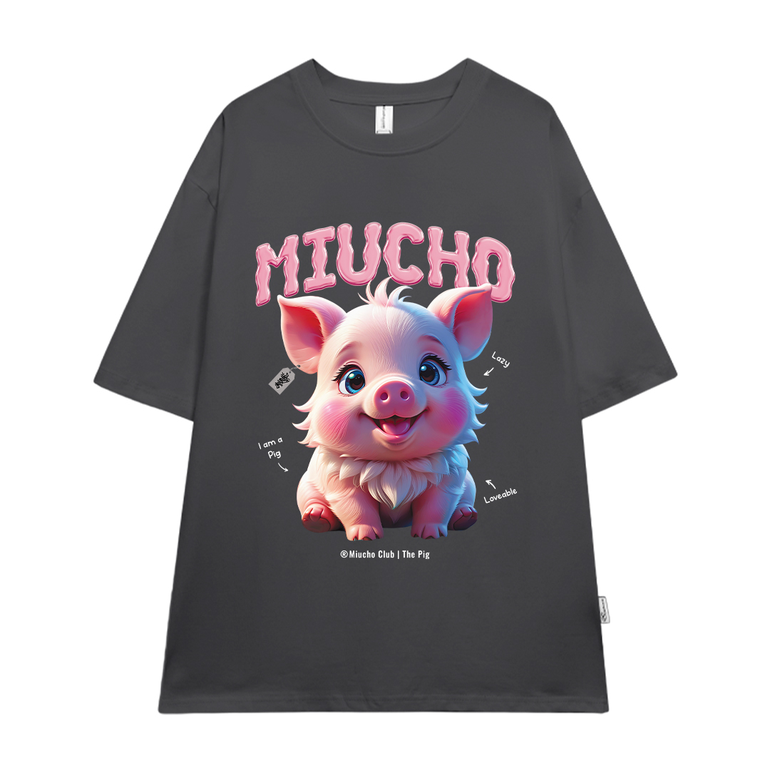 Áo thun form rộng 12 con giáp tuổi Hợi (tuổi heo) ATD1242 Miucho tay ngắn cổ tròn in mix_thumbnail_17