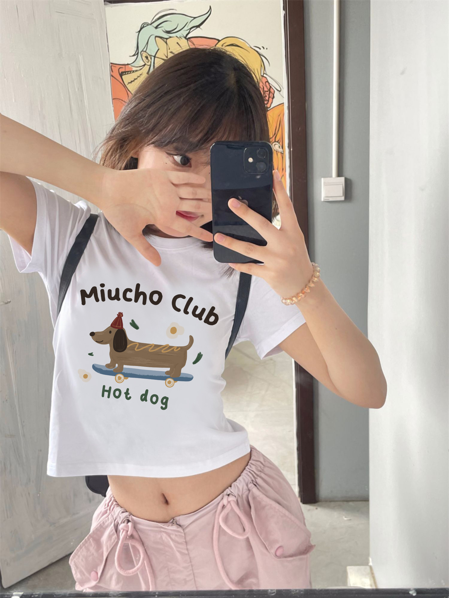 Áo Thun baby tee form ôm ABD1345 Miucho vải cotton co giãn in mix_thumbnail_6