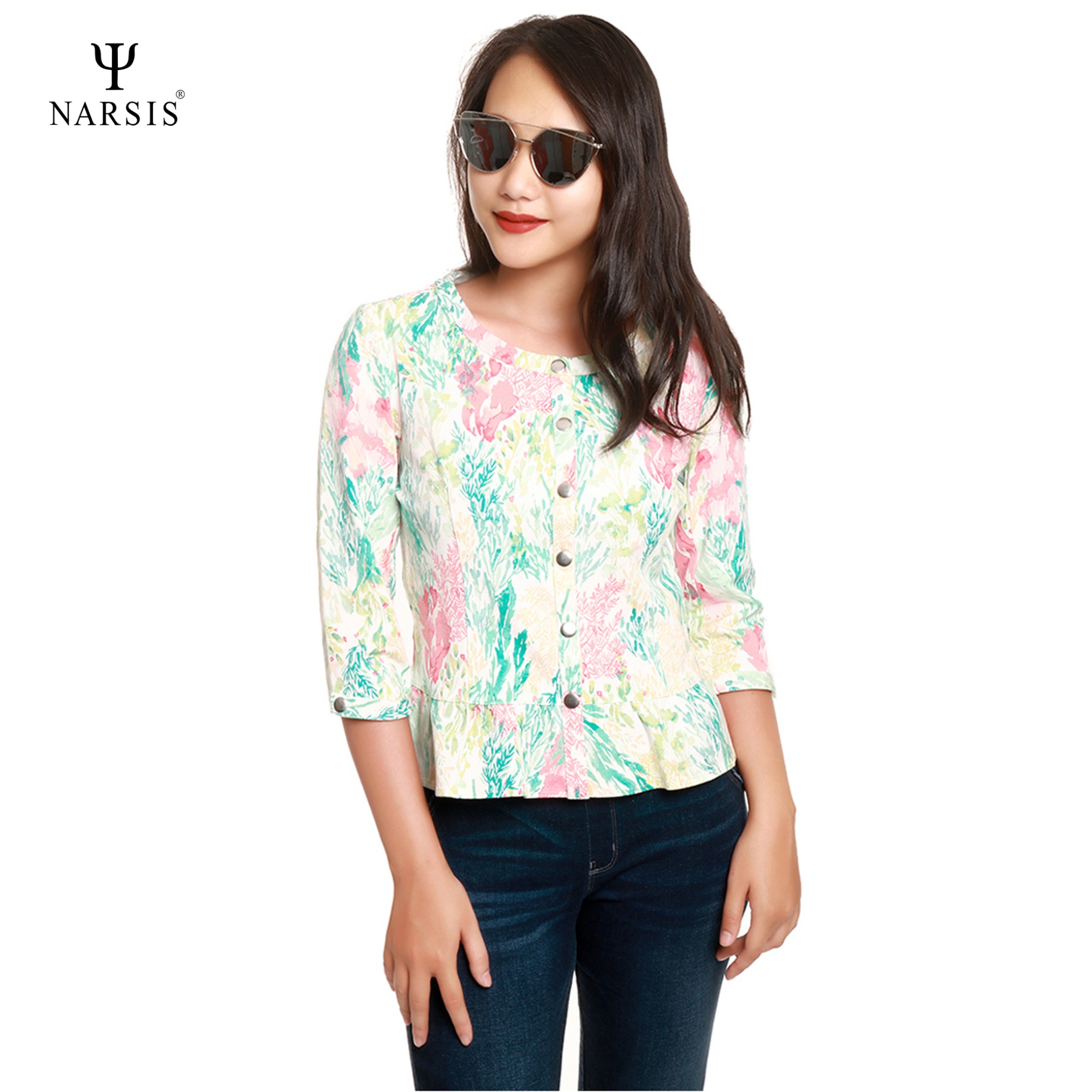 ÁO KHOÁC NỮ L6086 NARSIS CHẤT LIỆU THOÁNG MÁT, DỄ CHỊU, THOẢI MÁI CẢ NGÀY, DỄ VẬN ĐỘNG_thumbnail_2