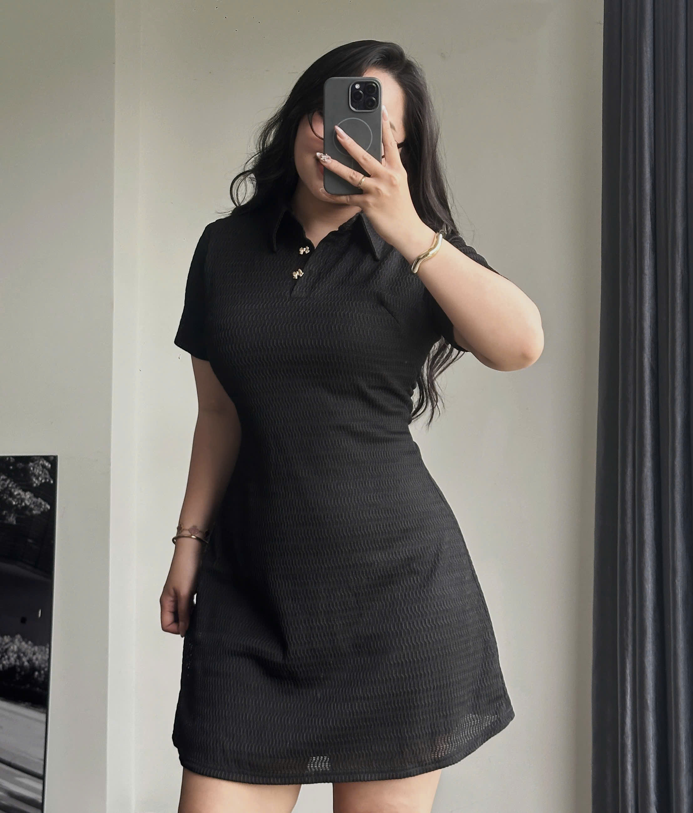 BIGSIZE - Đầm dáng A thun sọc kiểu V-DA199_thumbnail_6