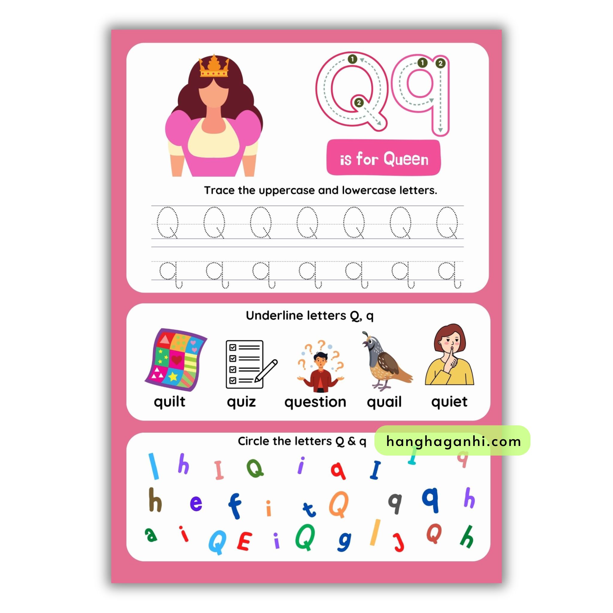 Học liệu My first Alphabet, học chữ cái Tiếng Anh, viết xóa được tặng kèm bút viết xoá_thumbnail_6