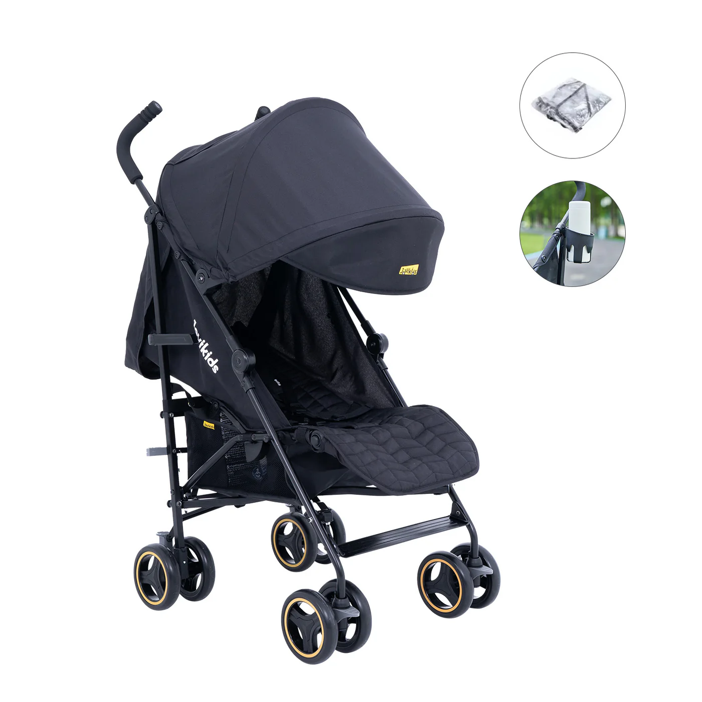 Xe đẩy Ezra - Đơn Jovikids cho bé 0-3 tuổi (màu đen) [NHẬP CODE 