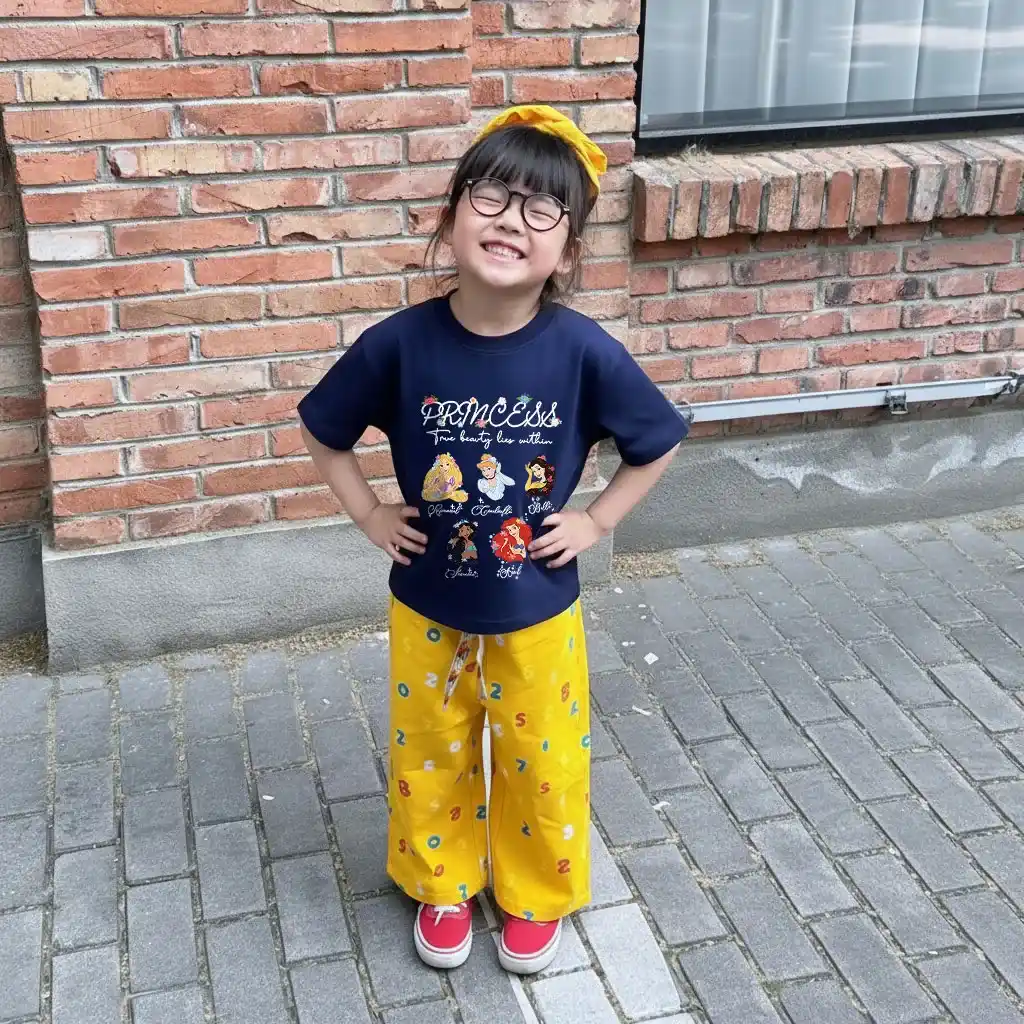 Áo thun cho bé gái Kado chất vải cotton thoáng mát hình hoạt hình công chúa in mix 2866_thumbnail_4