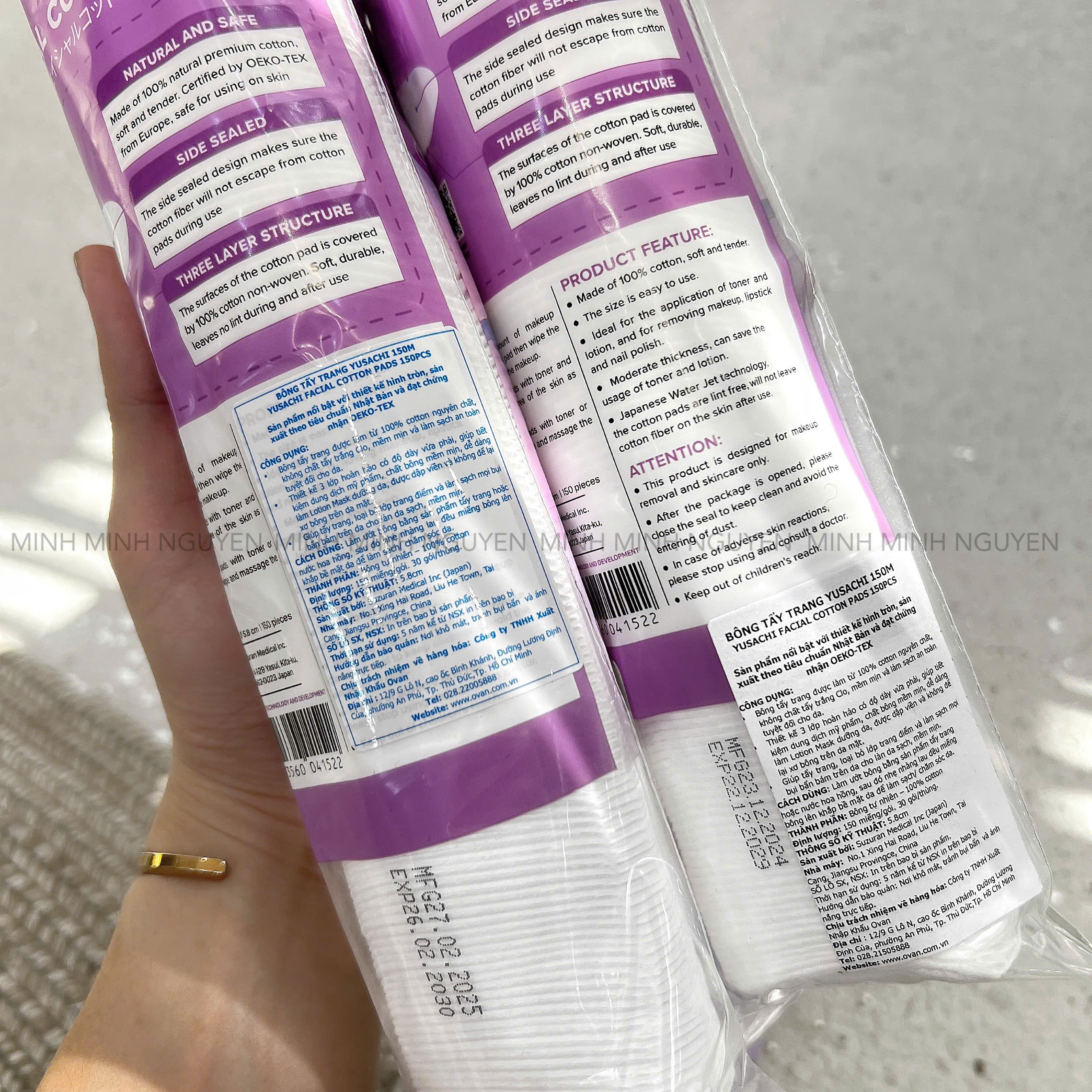 Set 3 Bông Tẩy Trang Yusachi Suzuran Nhật Bản_thumbnail_1