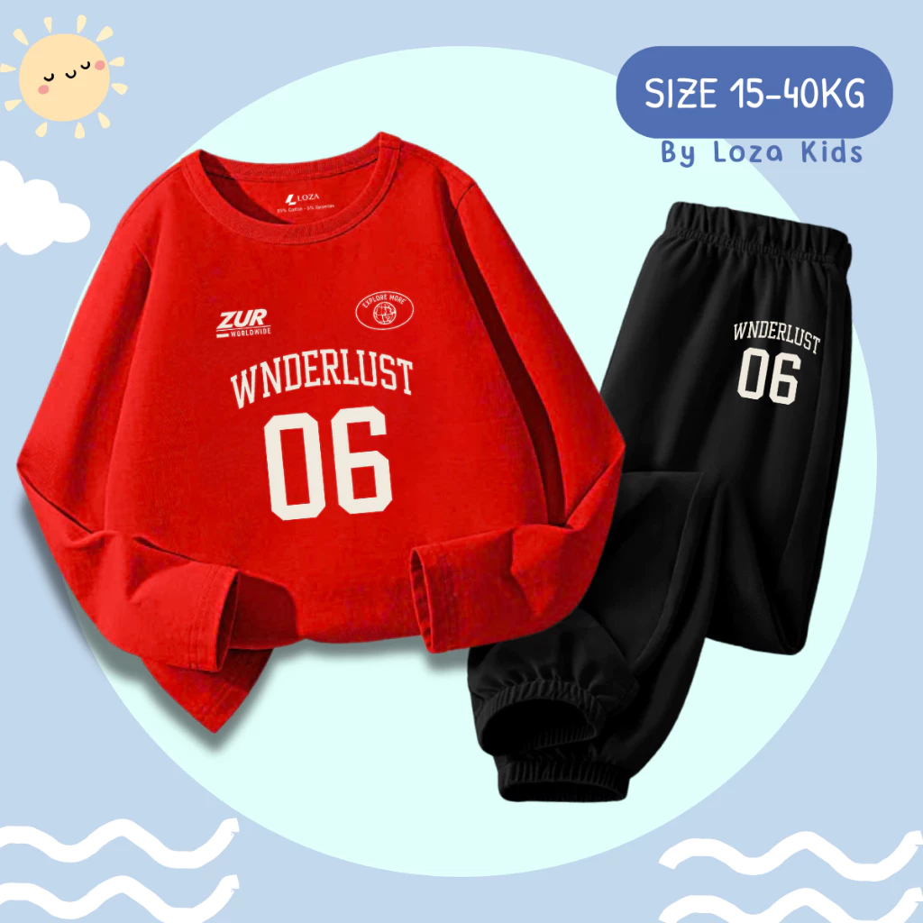 Bộ Thu-Đông bé trai in hình 'Wnderlust-06' - Loza Kids BW450