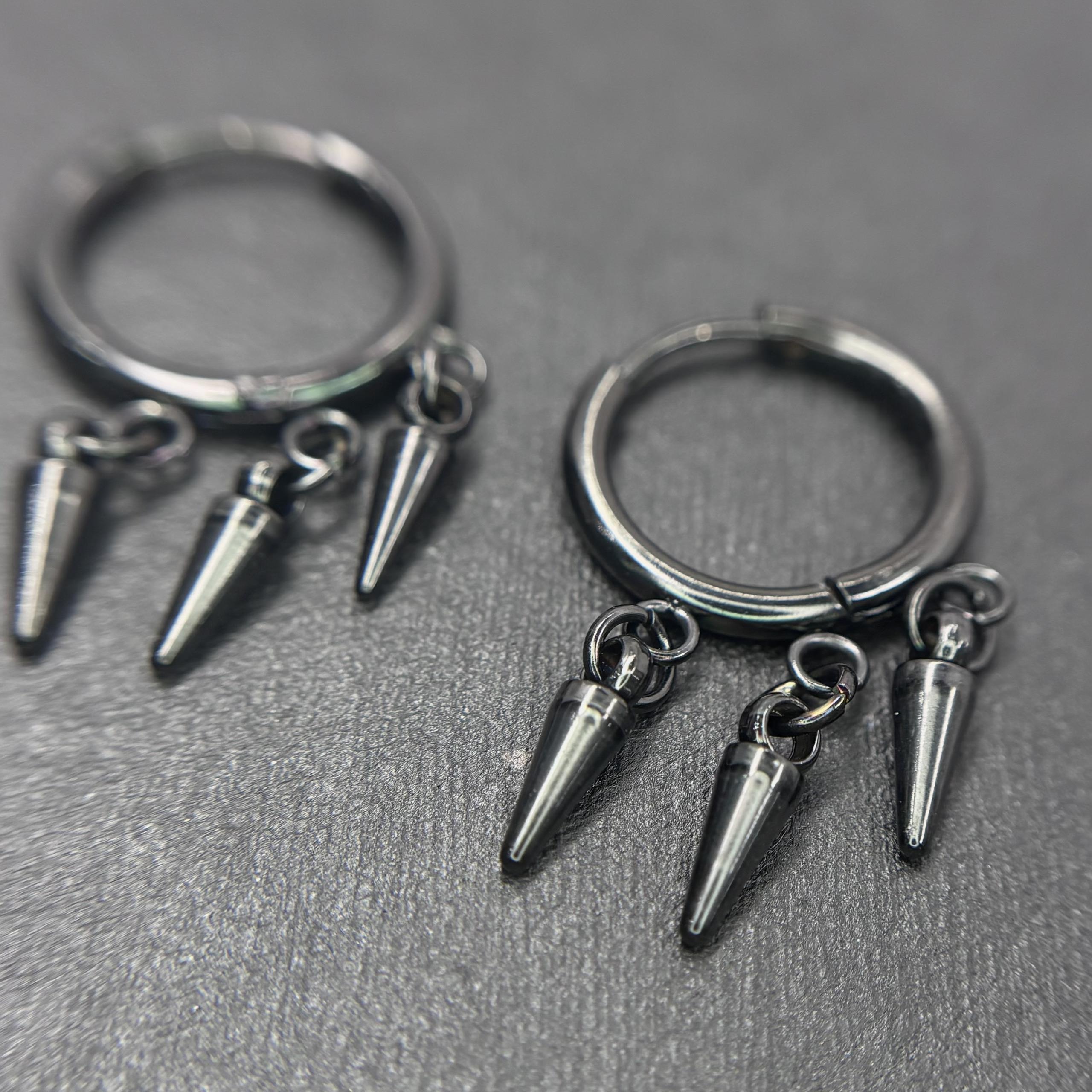 Khuyên vòng kiểu ba thanh tam giác đen rơi 12mm_thumbnail_2