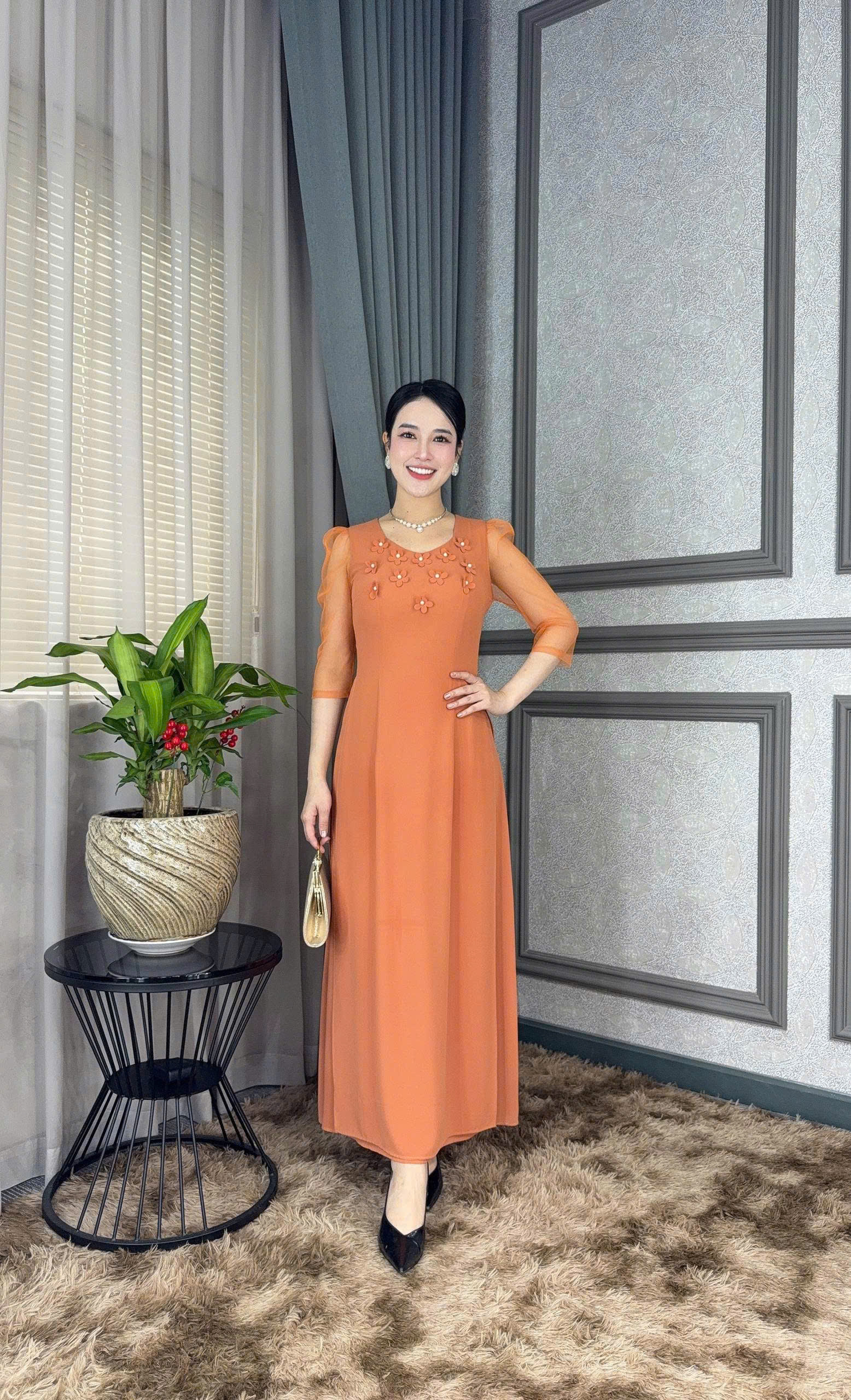 Đầm giả áo dài - Y1259 - Thương hiệu Zonbig_thumbnail_4