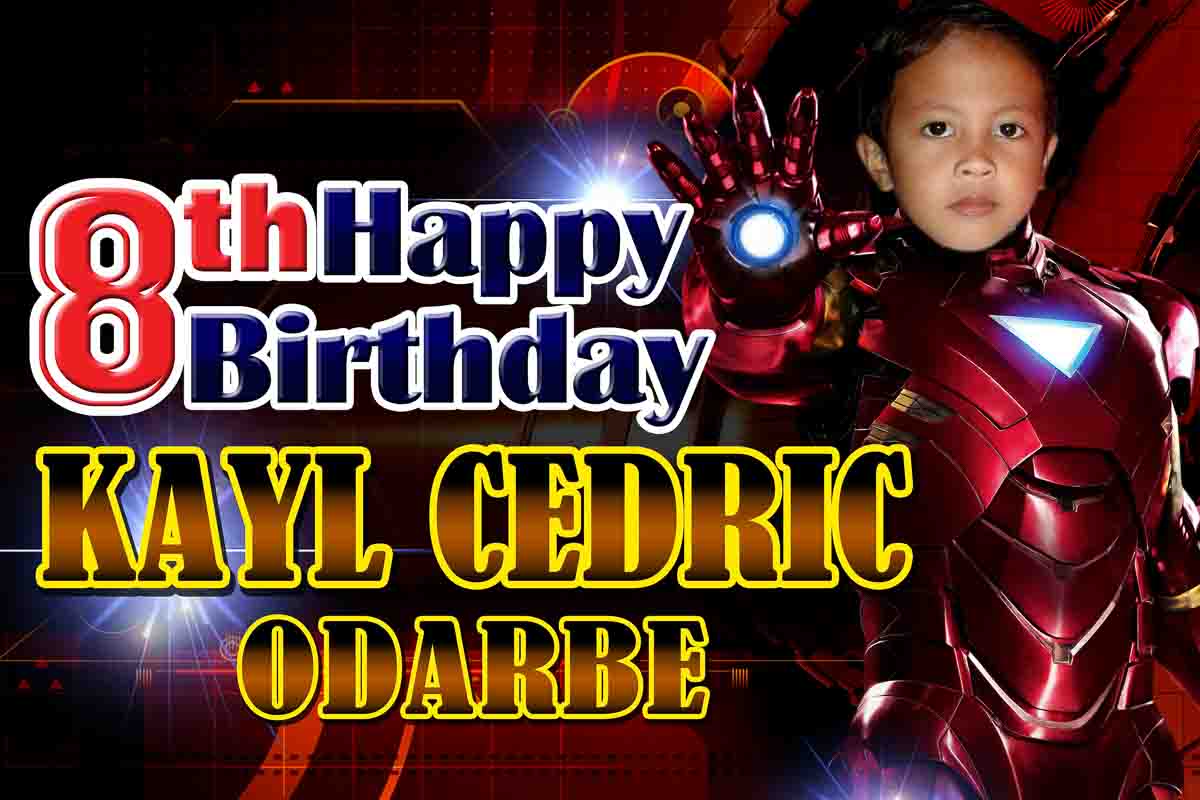 Iron man Theme Birthday Tarp