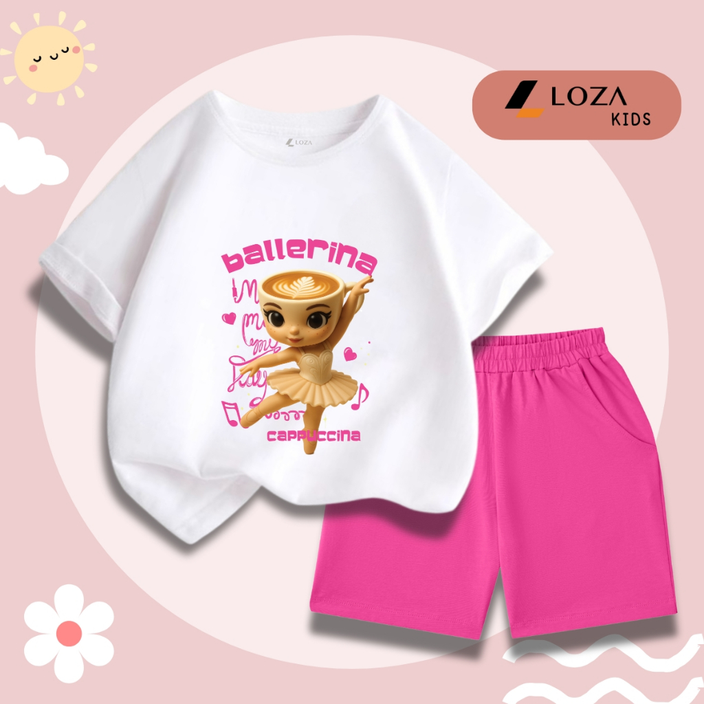Bộ đồ bé gái in hình 'BALLERINA CAPPUCCINA' -  Loza Kids SB405_thumbnail_7