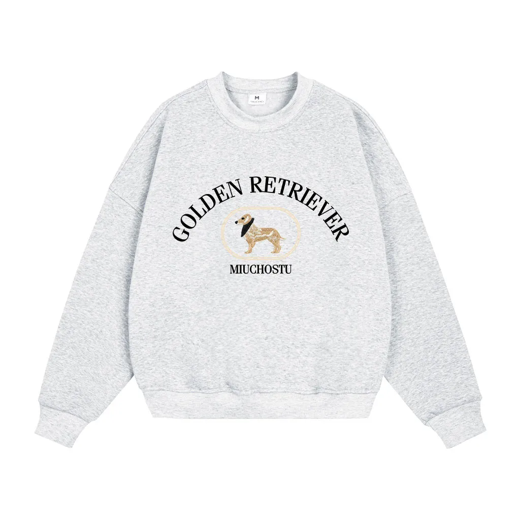 Áo Sweater form boxy Miucho Club nỉ 2 da thoáng mát thấm hút tốt basic dễ phối đồ in mix 2821_thumbnail_0