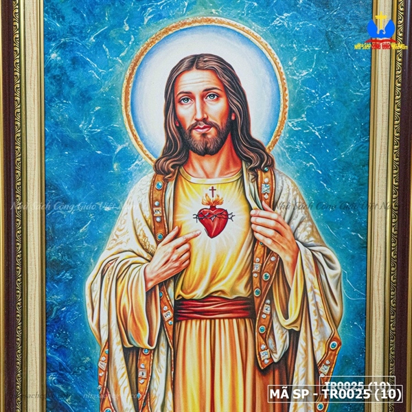 Tranh Canvas Thánh Tâm Chúa 52x71cm_thumbnail_3