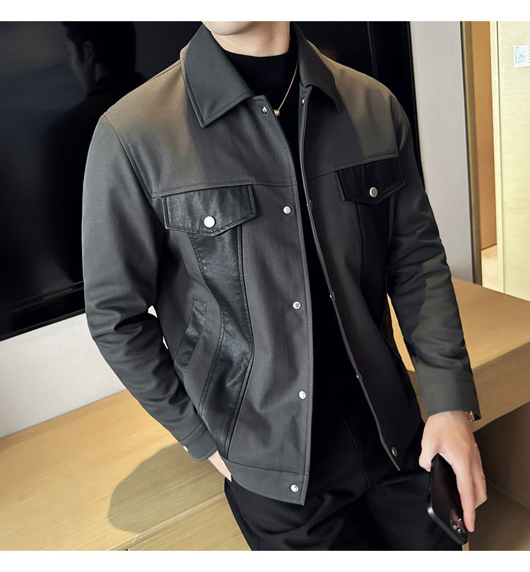 PA15 – Áo jacket nam thu đông ve áo PU khâu, phong cách Hàn Quốc_thumbnail_4