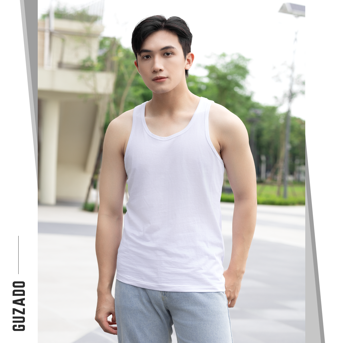 Áo ba lỗ nam GUZADO chất cotton 100% co giãn thấm hút tiêu chuẩn GTT08_thumbnail_5