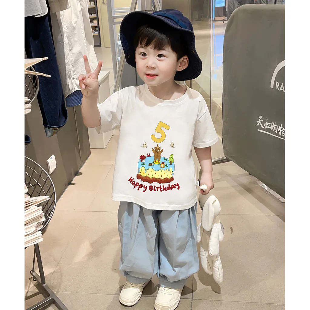 Áo thun cho bé sinh nhật 5 tuổi form rộng 2575 Miucho Kid vải cotton mềm mại thoáng mát thấm hút mồ hôi_thumbnail_2