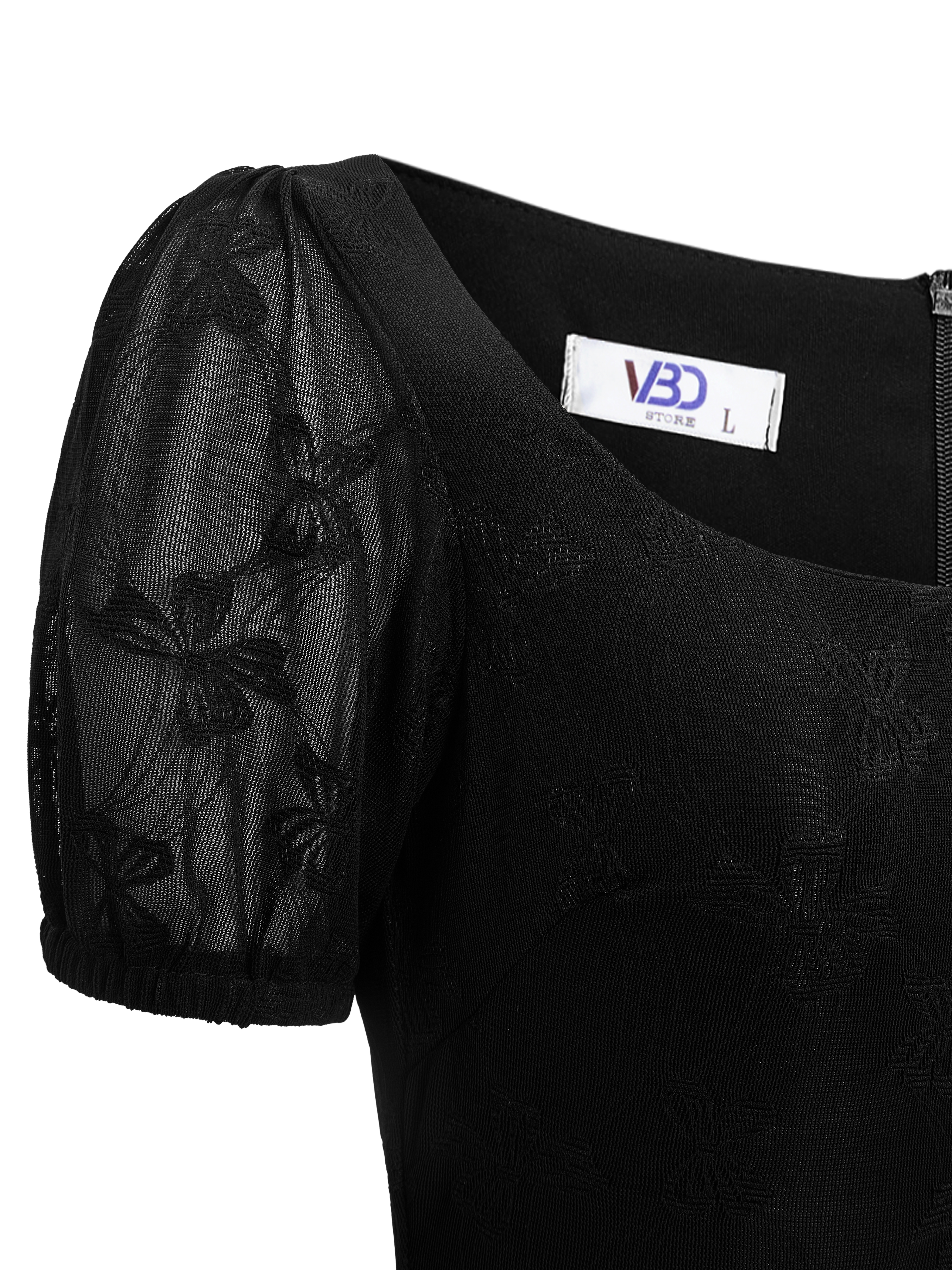 BIGSIZE NỮ - Đầm ren tùng dáng dài phối hoa V-DA201_thumbnail_6