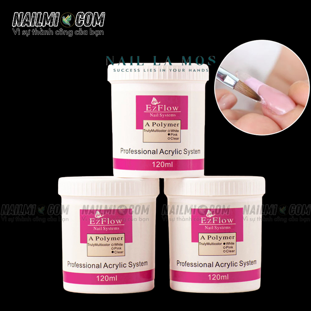 Bột đắp móng Ezflow 120ml chính hãng rất mịn và dẻo ( Pink)_thumbnail_1