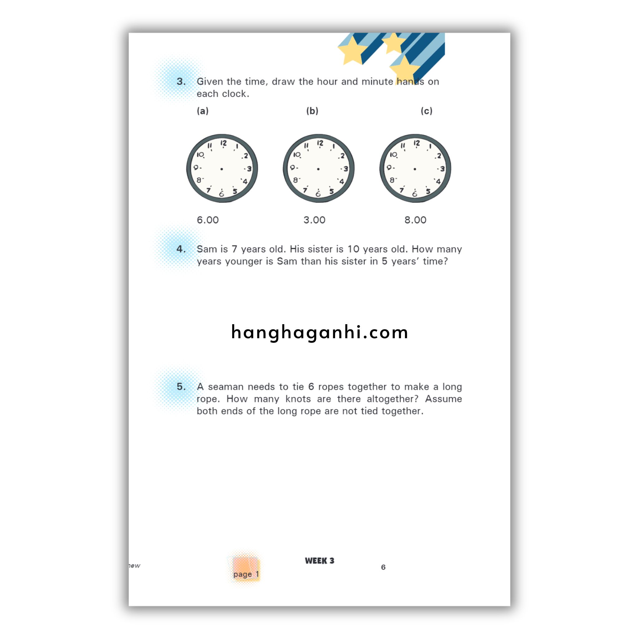 Olympiad Maths Trainer Level 1 in đen trắng - Sách Toán Tiếng Anh Singapore cho bé lớp 1_thumbnail_2