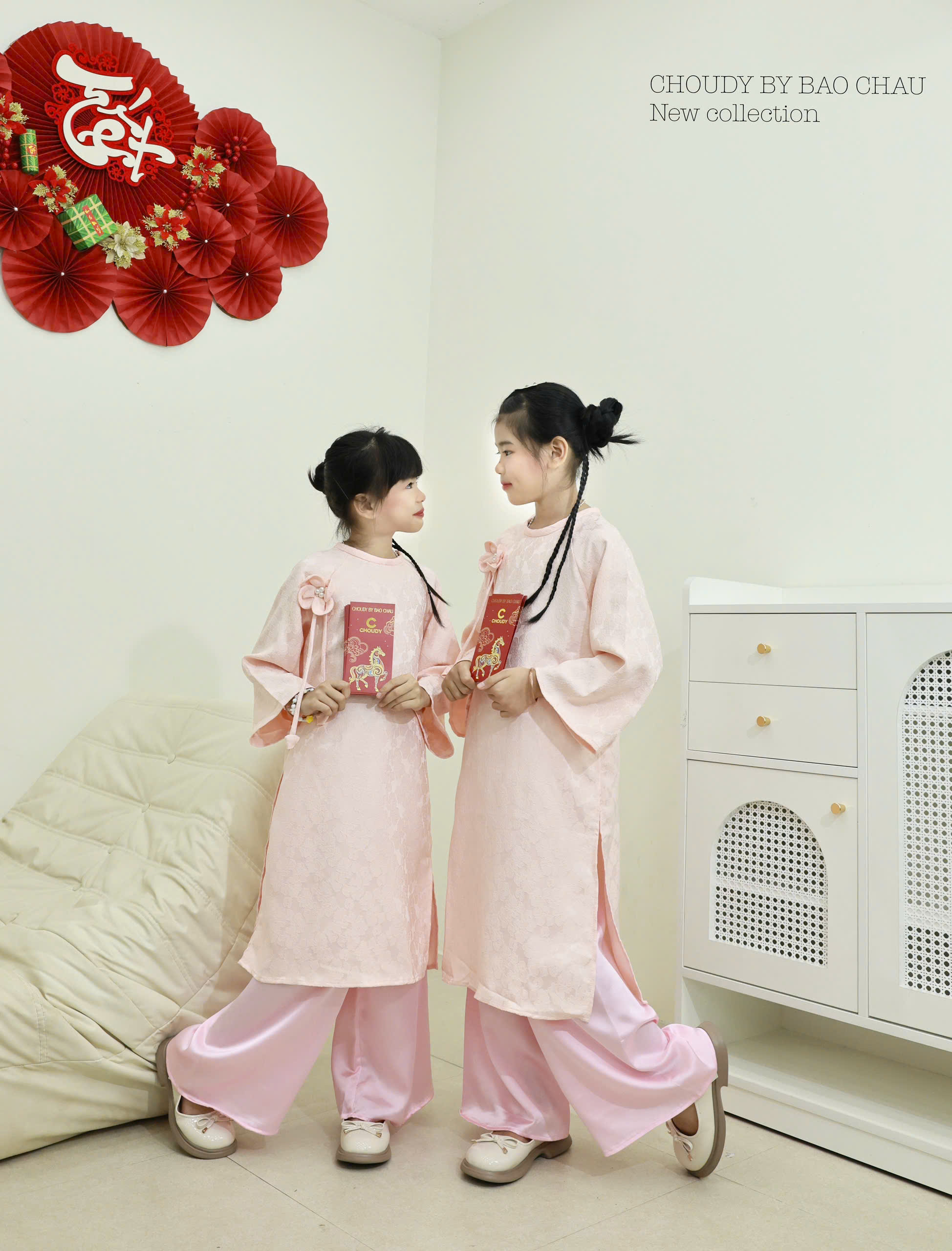 SALE A807 ÁO DÀI HỒNG BÉ GÁI_thumbnail_14