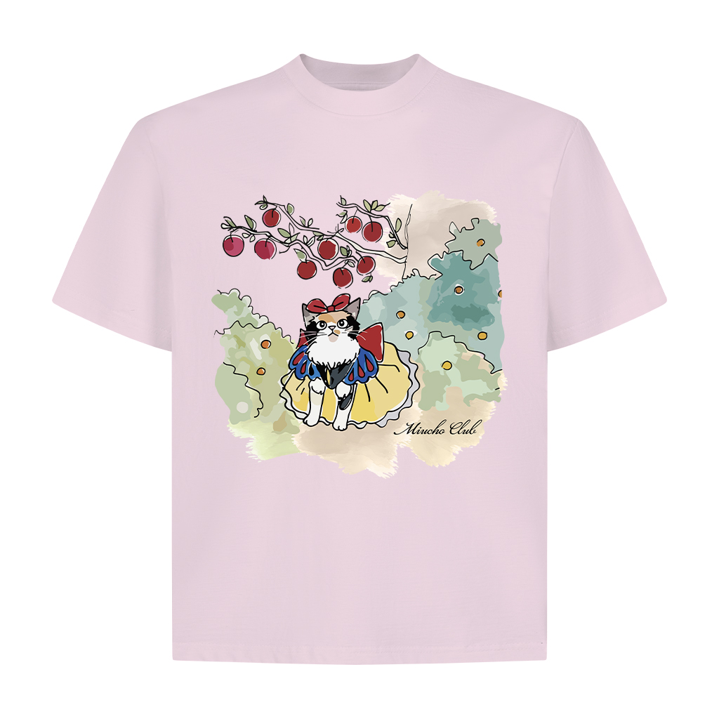 áo thun boxy mèo đễ thương 2096 Miucho local brand cổ tròn chất vải cotton 2c 250gsm in mix