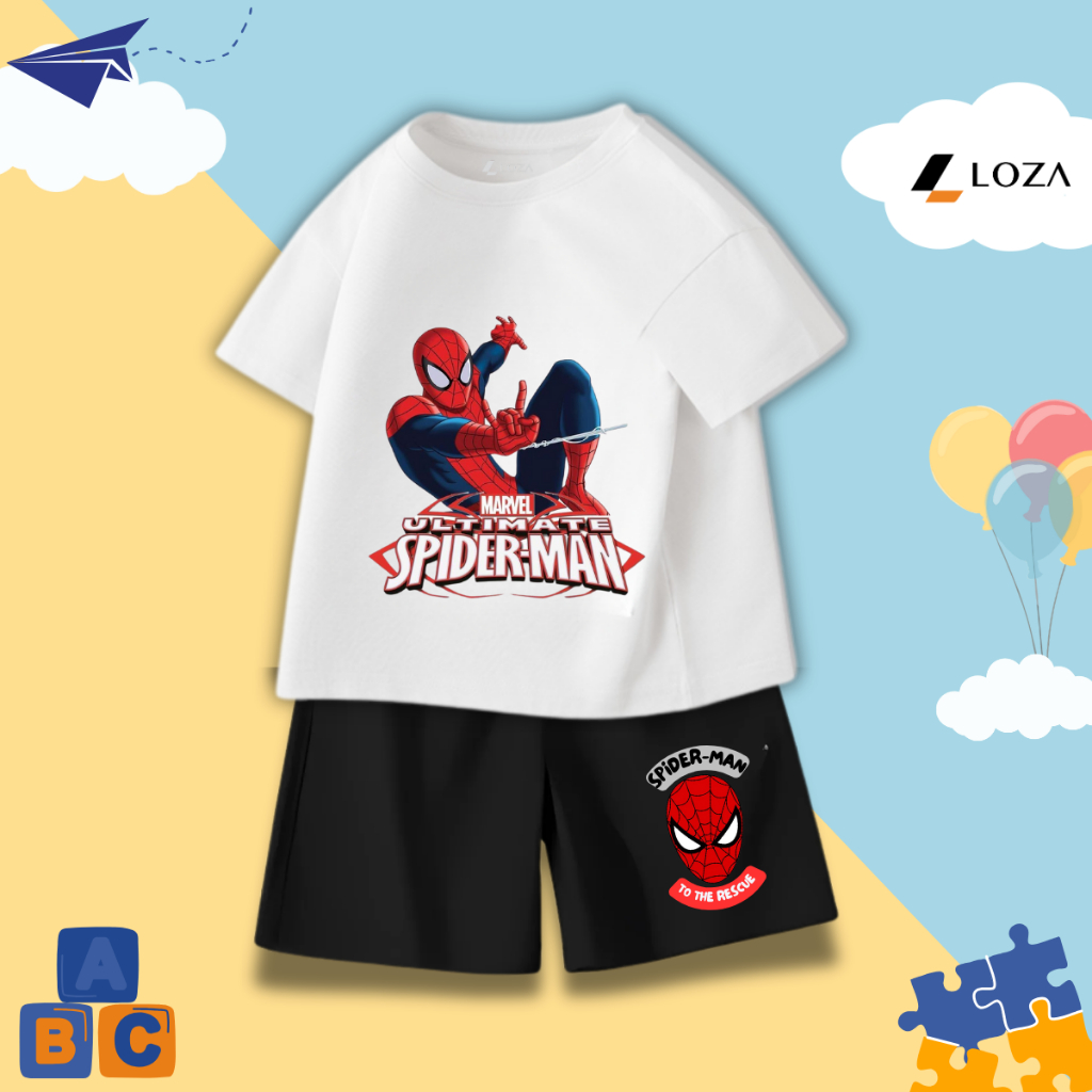 Bộ đồ bé trai in hình 