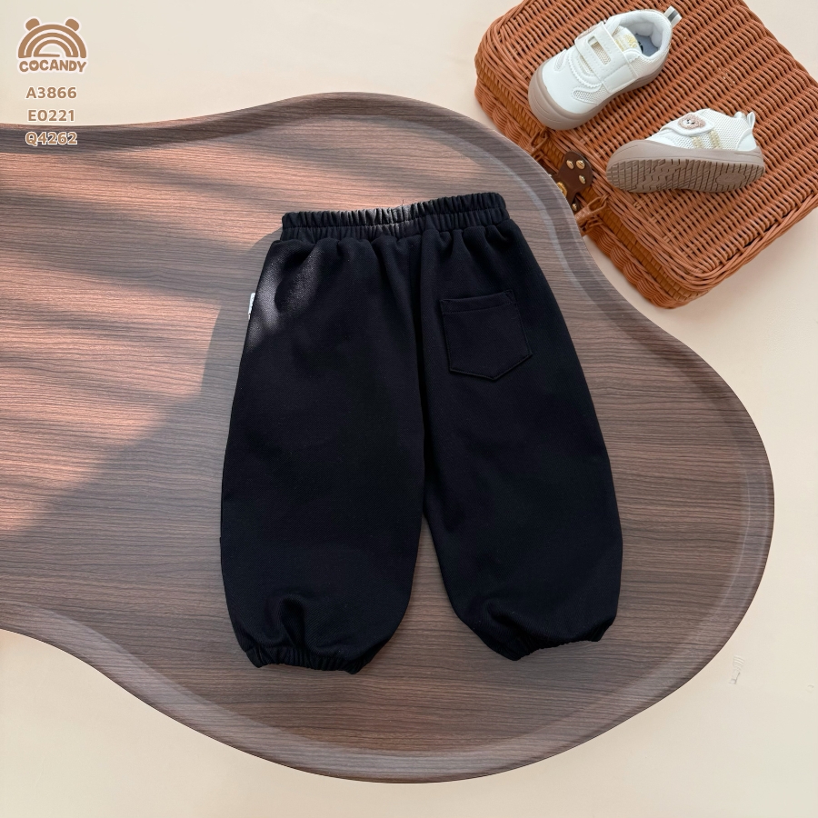 Quần dài ĐEN nỉ 2 đáp sườn bo gấu_thumbnail_3