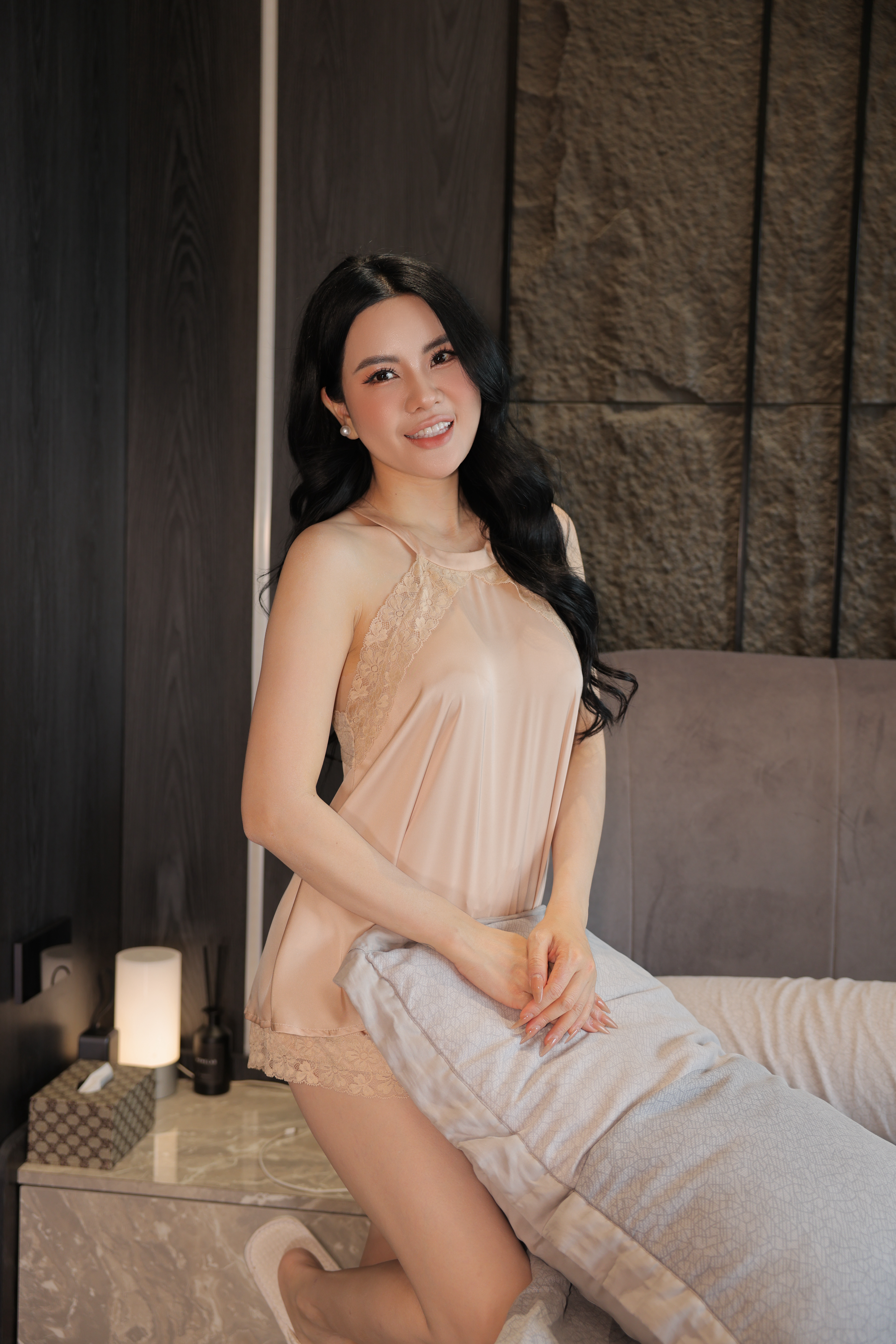 Bộ lụa áo yếm, quần cộc BN614_thumbnail_16