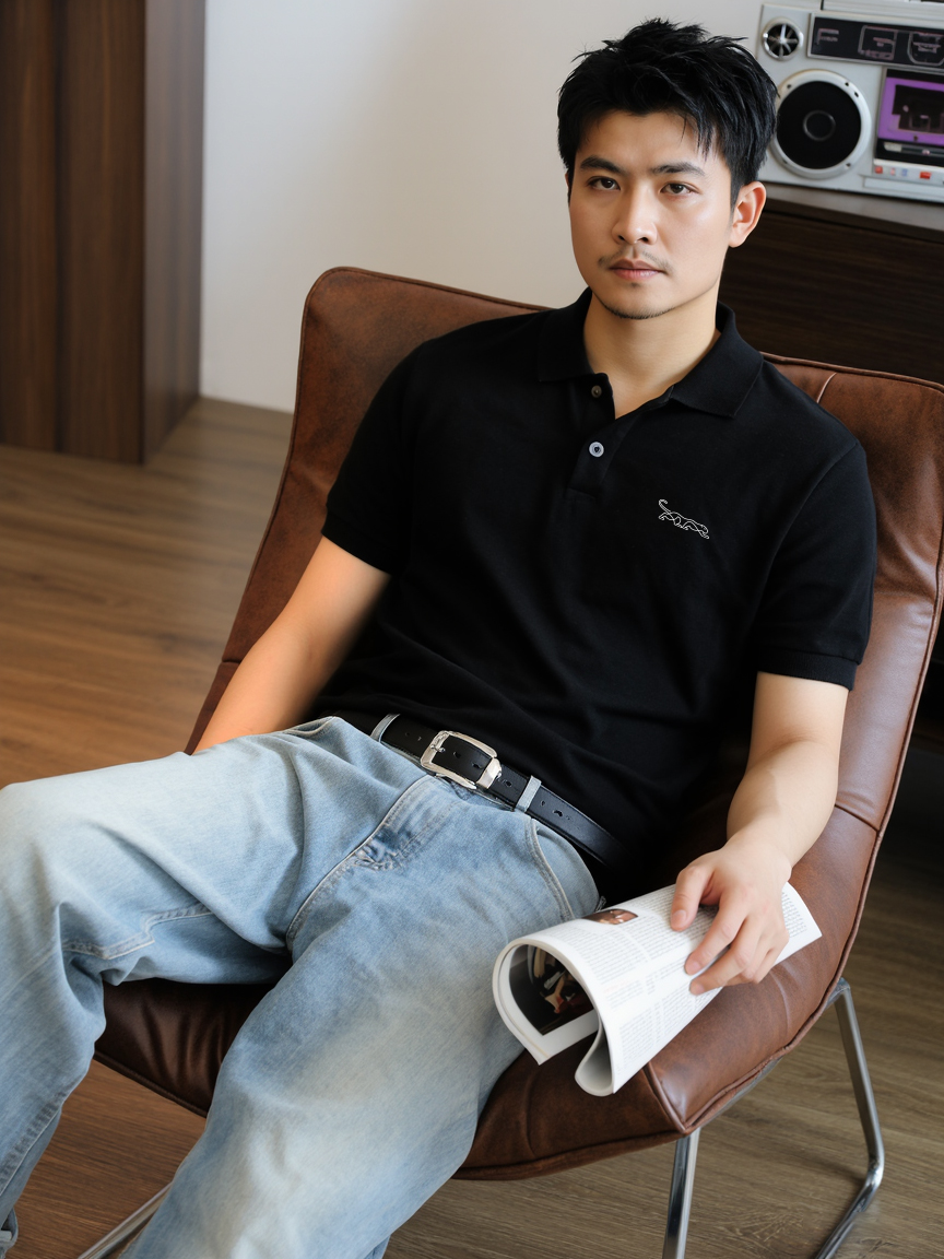 Áo polo nam form vừa vải cá sấu PLCSD2429 Miucho Iconic tay ngắn cổ trụ in artwork_thumbnail_4