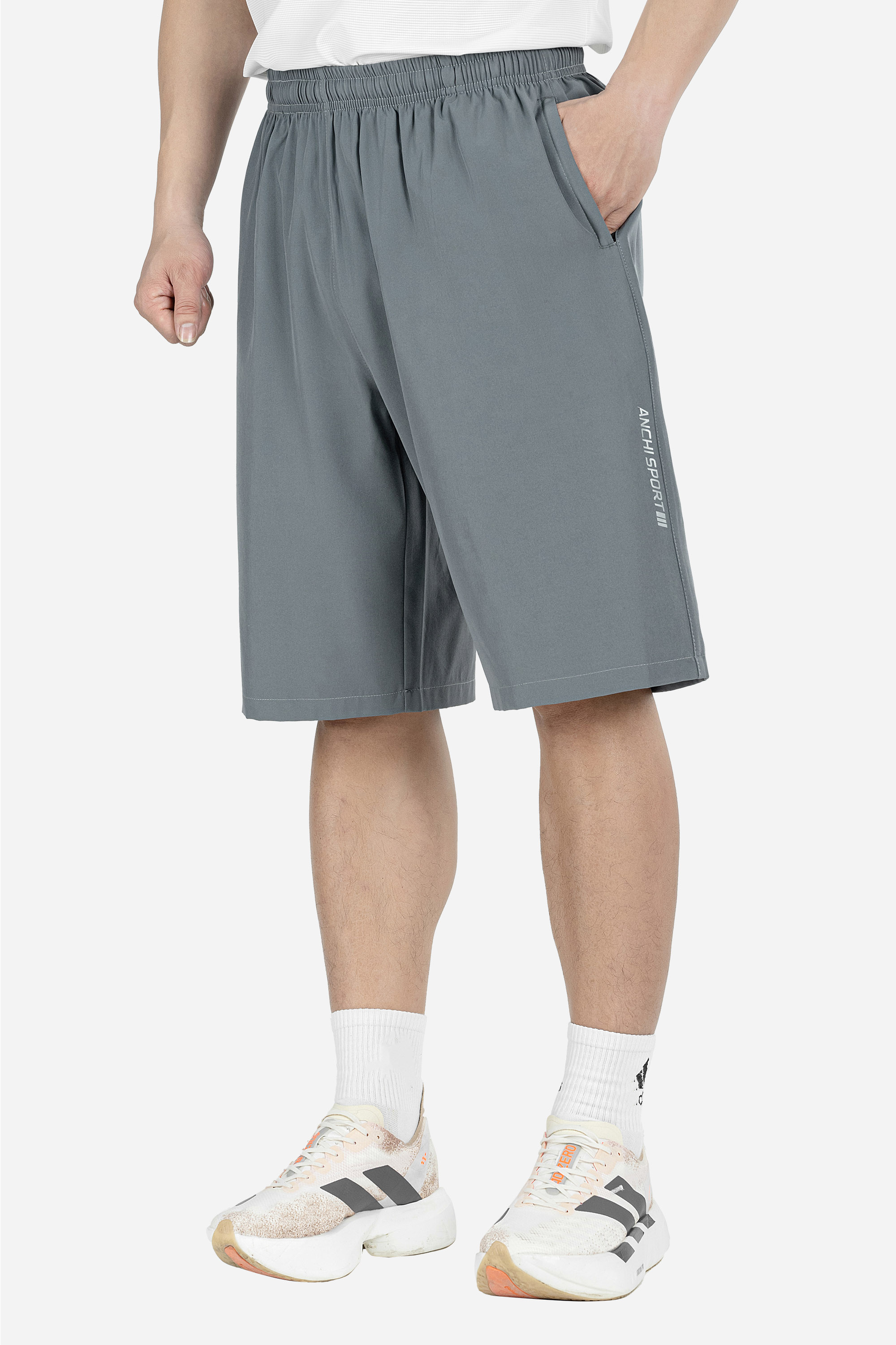 Quần Soọc Gió Exdry Nam Trung Niên ANCHI Dáng Suông Dài Qua Gối Màu Ghi Đậm_thumbnail_13