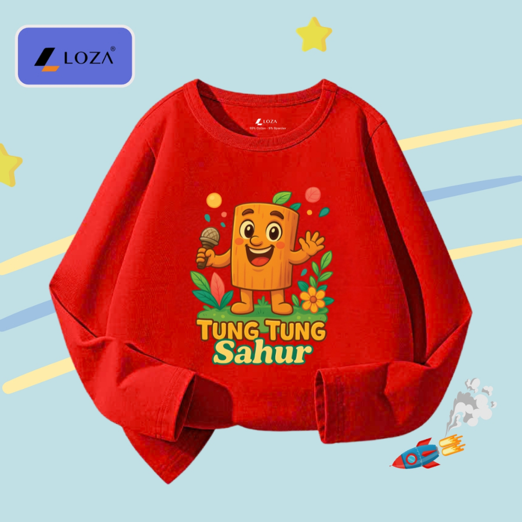 Áo thun dài tay bé trai in Brainrot Cappuccino,Tung Tung Sahur - Loza Kids  KT005_thumbnail_1