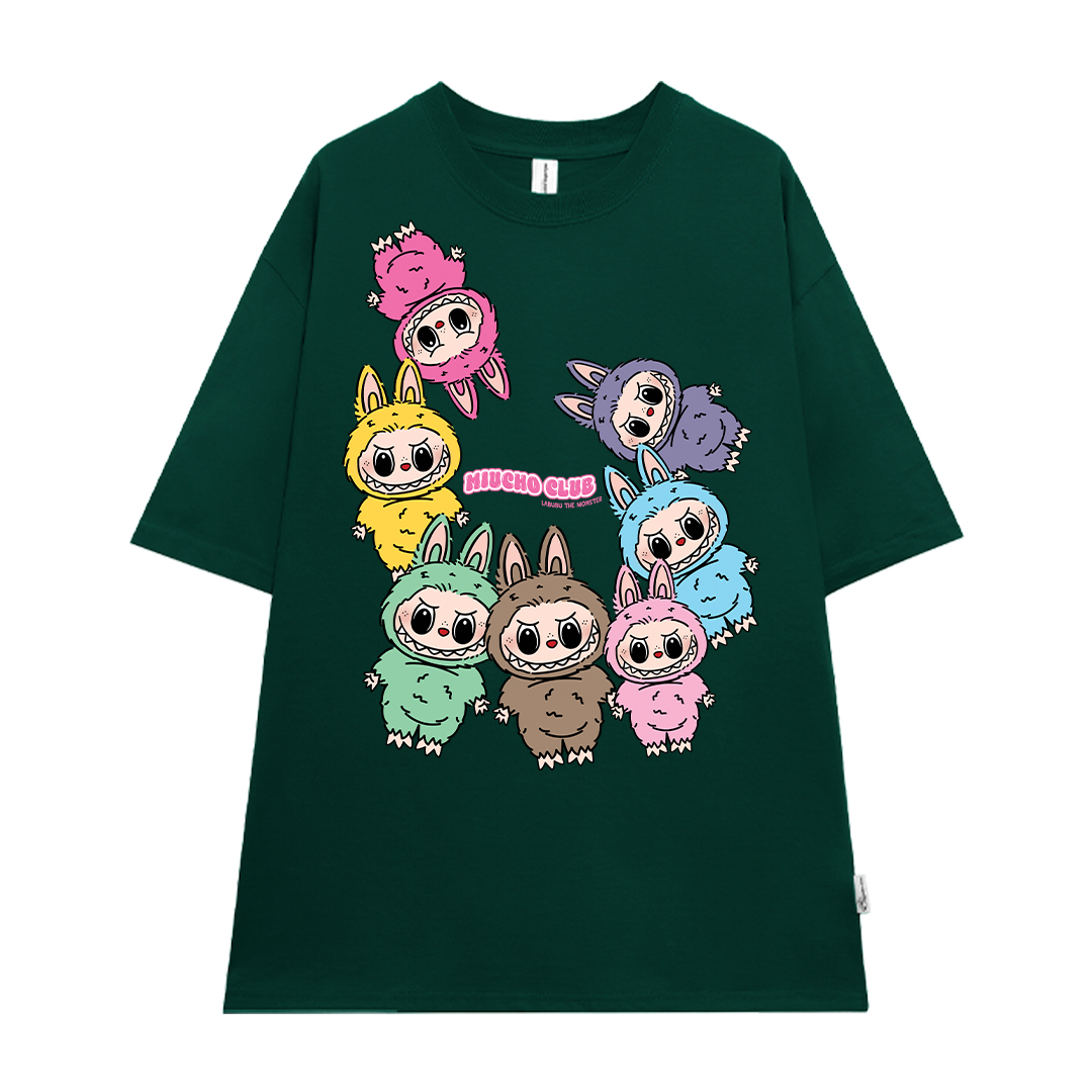 Áo phông labubu dễ thương form rộng ATD1451 Miucho vải cotton cổ tròn in mix_thumbnail_20