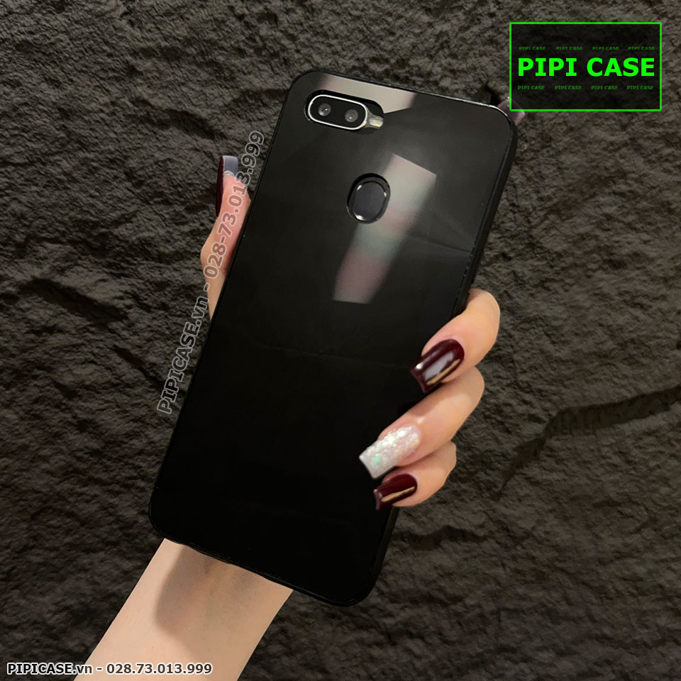 Ốp Lưng Oppo F9 - Kim Cương 6D - Đen