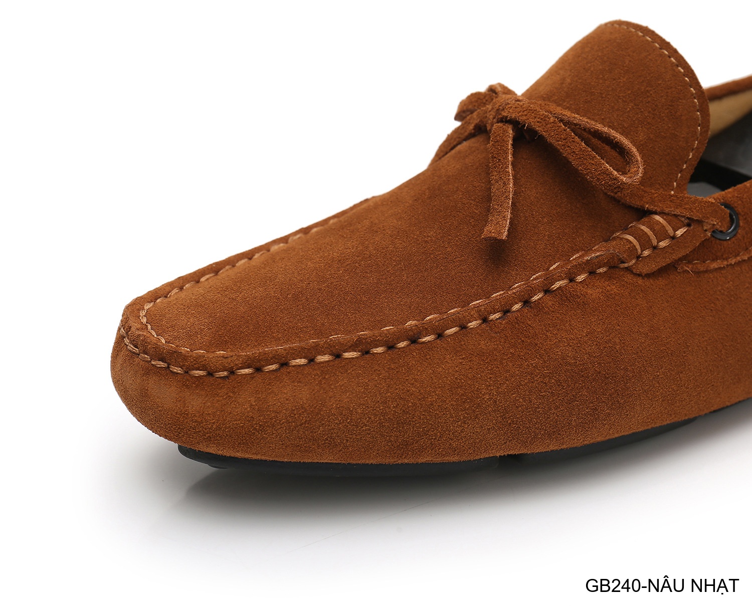 GB240 - Giày lười nam da heo kiểu Anh, đế bệt êm chân, phối nơ bướm thanh lịch_thumbnail_23