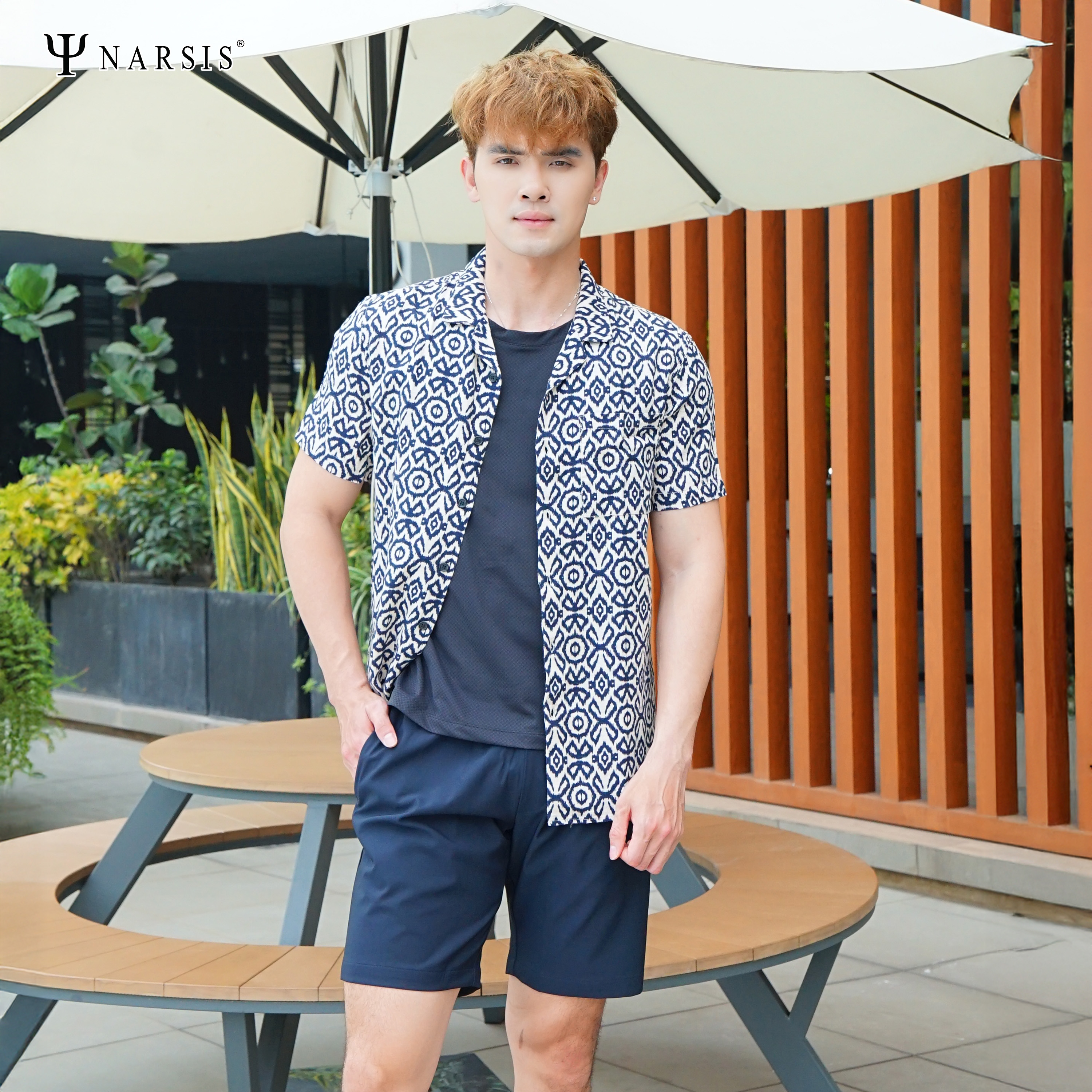 ÁO SƠ MI NAM D0008 NARSIS CHẤT LIỆU THOÁNG MÁT, DỄ CHỊU, THOẢI MÁI CẢ NGÀY, DỄ VẬN ĐỘNG_thumbnail_0