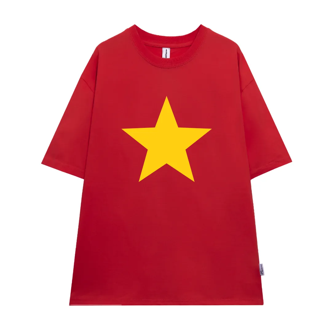 Áo thun Việt Nam cờ đỏ sao vàng ATD2463 Miucho form rộng vải cotton thoáng mát in basic_thumbnail_0