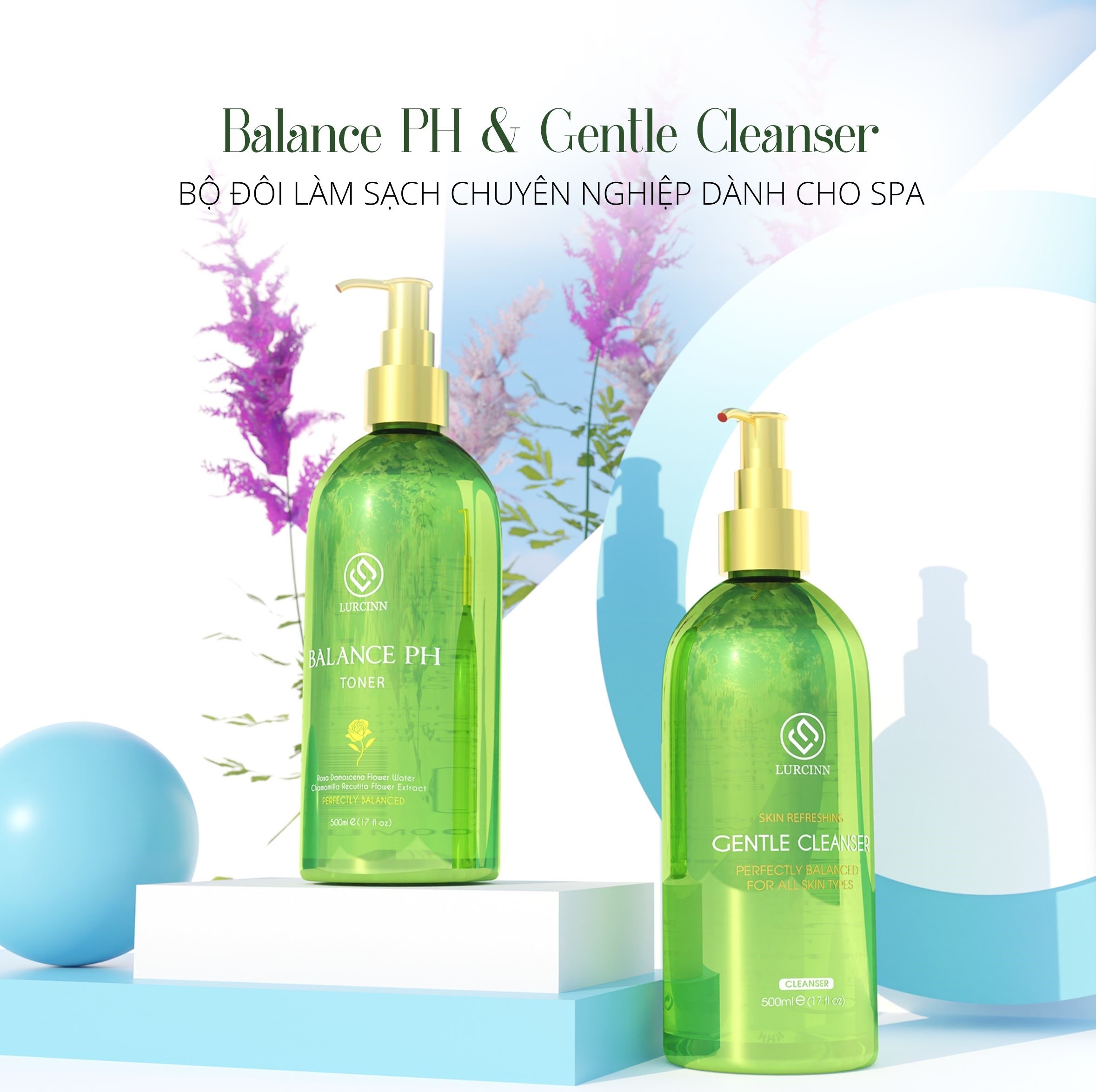 Sữa Rửa Mặt Lurcinn Gentle Cleanser Làm Sạch Sâu Salon 500ml