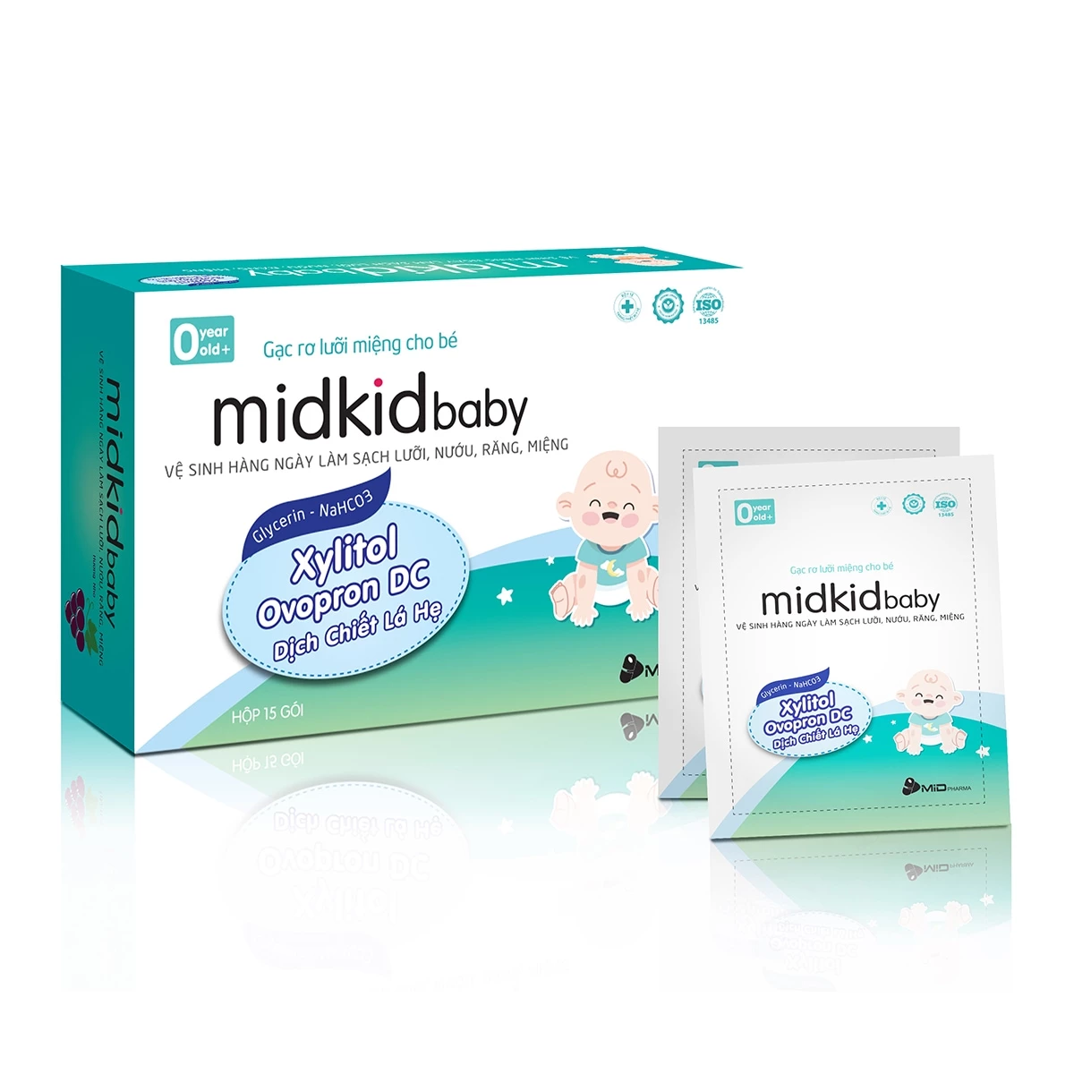 MIDKID Baby H/15g Gạc rơ lưỡi