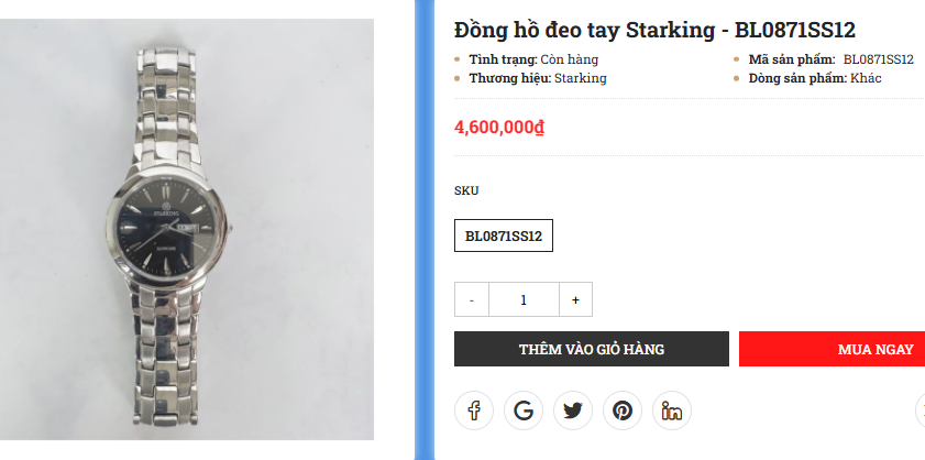 Đồng hồ đeo tay Starking - BL0871SS12