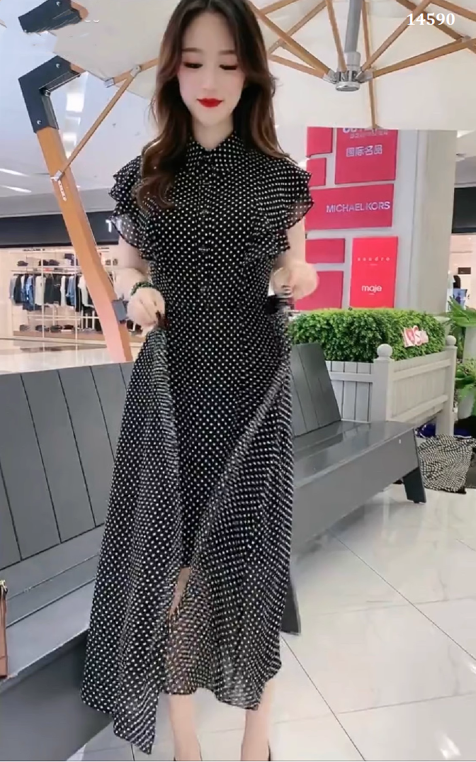 14590-Set đầm bi  2 kiểu cổ bẻ  tay tiên cách điệu (voan, lót)_thumbnail_3