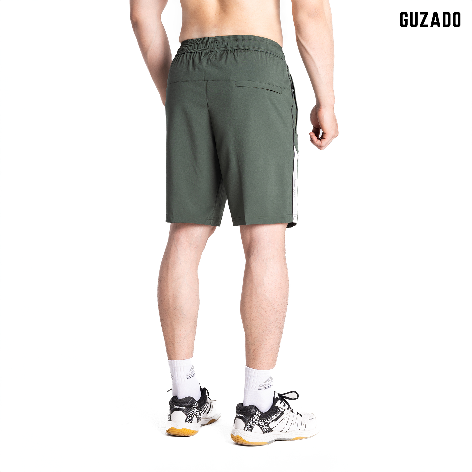 Quần Short Nam Thể Thao GUZADO Vải Gió,Phối Sọc GSR08_thumbnail_7